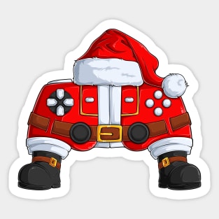 Video Games Gaming Gamer Christmas Day Santa Claus Controller Sticker